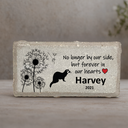 Ferret Memorial Stone – Personalized Pet Remembrance Gift - Custom Ferret Loss Gift