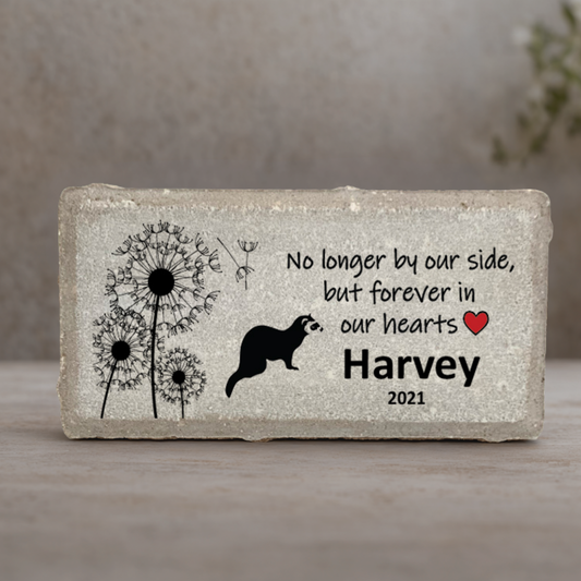 Ferret Memorial Stone – Personalized Pet Remembrance Gift - Custom Ferret Loss Gift
