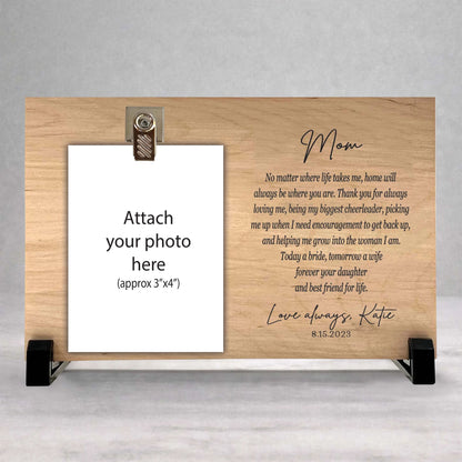 Mother of the Bride Picture Frame – Personalized Wedding Frame with Custom Background