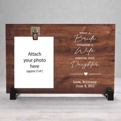 Mother of the Bride Frame - Personalized Wedding Photo Frame | Custom Wood Keepsake