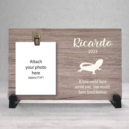 Bearded Dragon Memorial Frame - Personalized Pet Sympathy Gift & Indoor Display