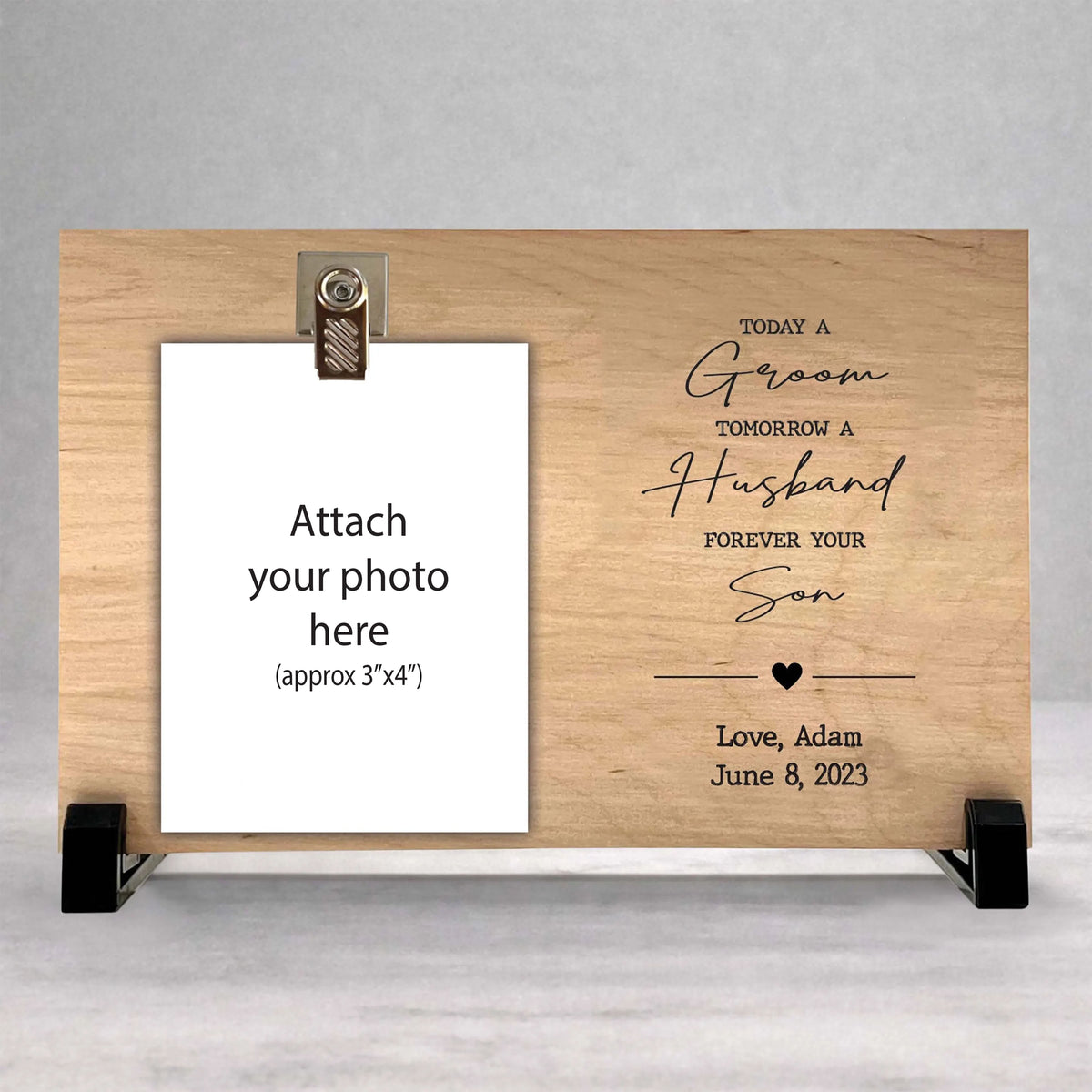 Mother Of The Groom Frame - Personalized Wood Picture Frame Wedding Gift