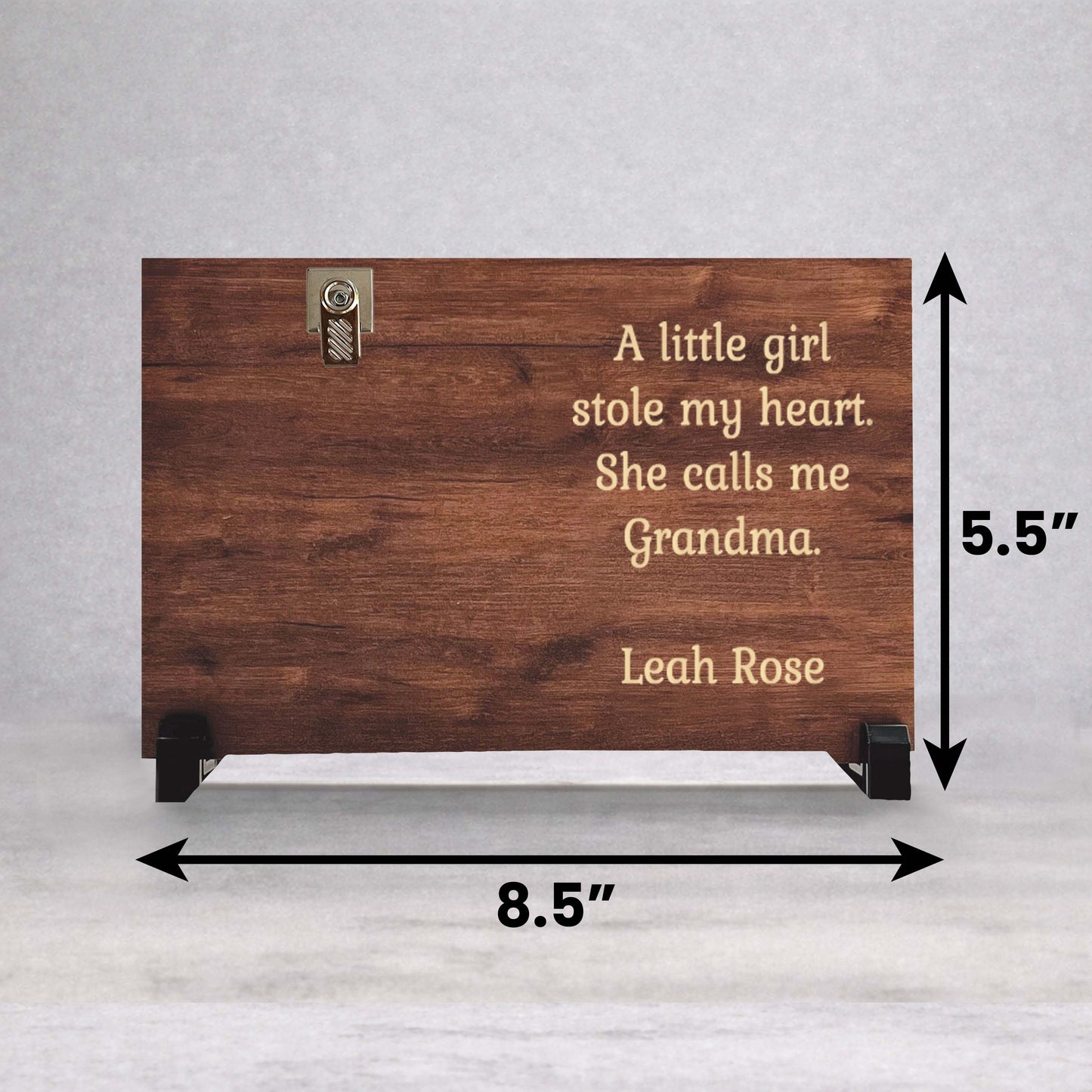 Grandma Gift Frame - Personalized Baby Name Wood Photo Frame Keepsake