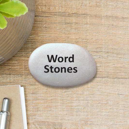 Custom Word Stone - Personalized Inspirational Keepsake Gift | Handcrafted Stone featuring your chosen word in a simple and m