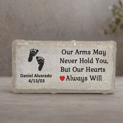 Baby Memorial Stone - Personalized Infant Remembrance Gift | Custom Keepsake