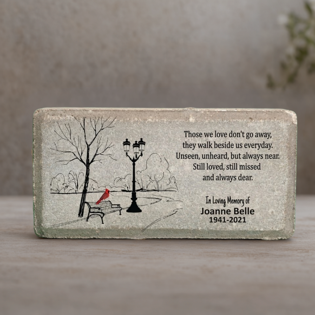 Personalized Memorial Stone - Custom Cardinal Memorial Gift Keepsake
