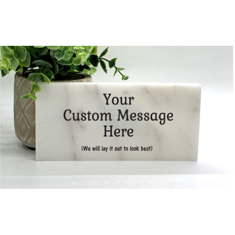 Personalized Memorial Stone – Custom Message On Marble Or Concrete Plaque