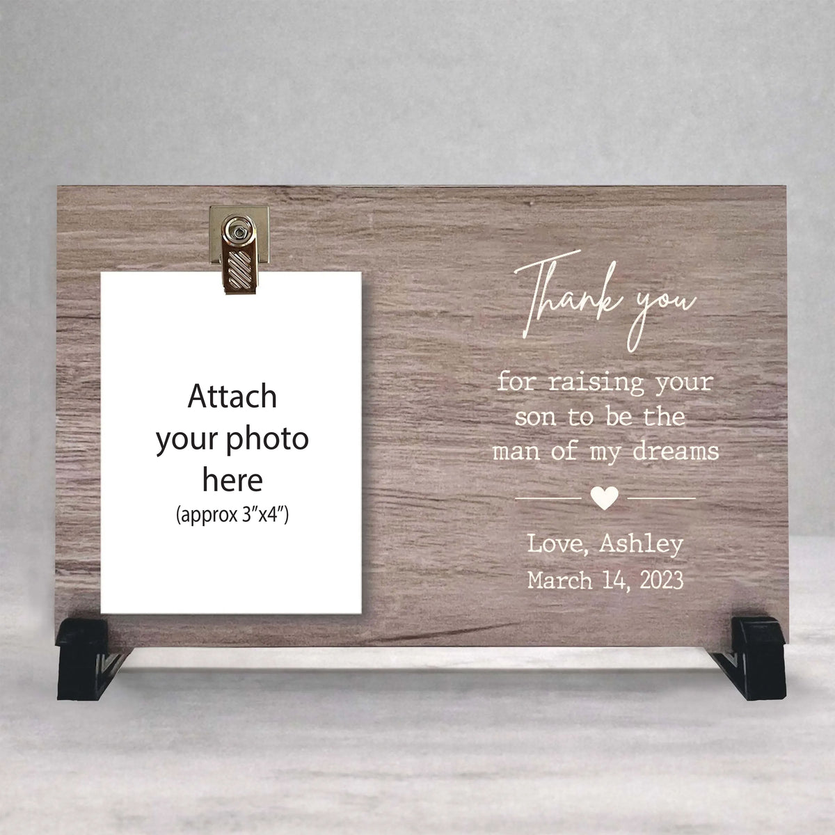 Mother of the Groom Frame - Personalized Wood Photo Frame Wedding Thank You Gift