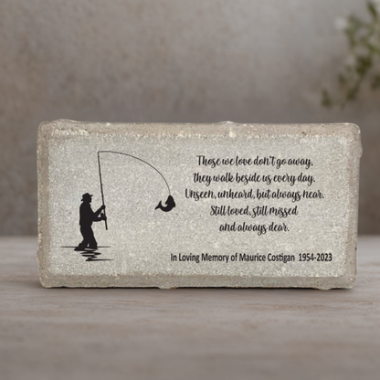 Fisherman Memorial Stone - Personalized Sympathy Gift | Custom Memorial
