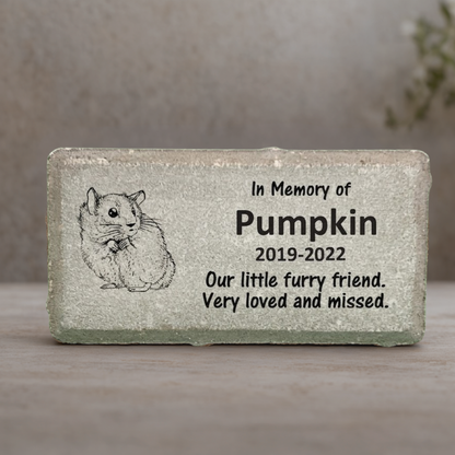 Hamster Memorial Stone – Personalized Pet Keepsake