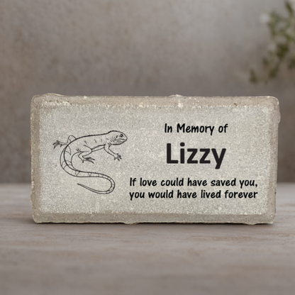Lizard Memorial Stone - Personalized Pet Keepsake | Custom Grave Marker