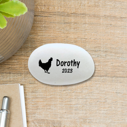 Chicken Memorial Stone – Personalized Pet Memorial Stone | Handcrafted Keepsake featuring chicken memorial design with your c