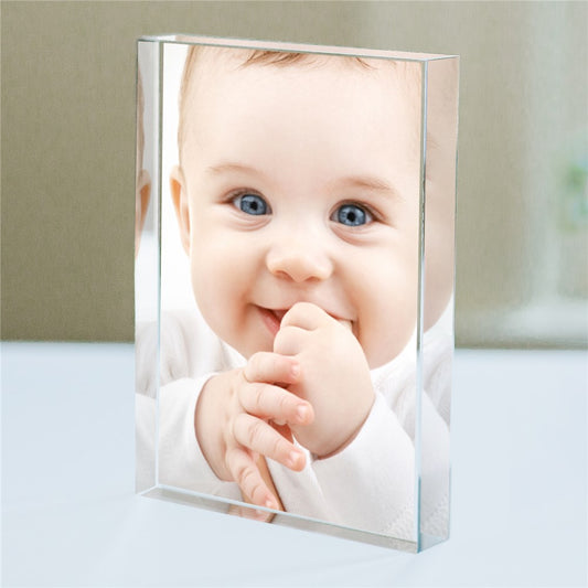 Personalized baby photo keepsake acrylic block