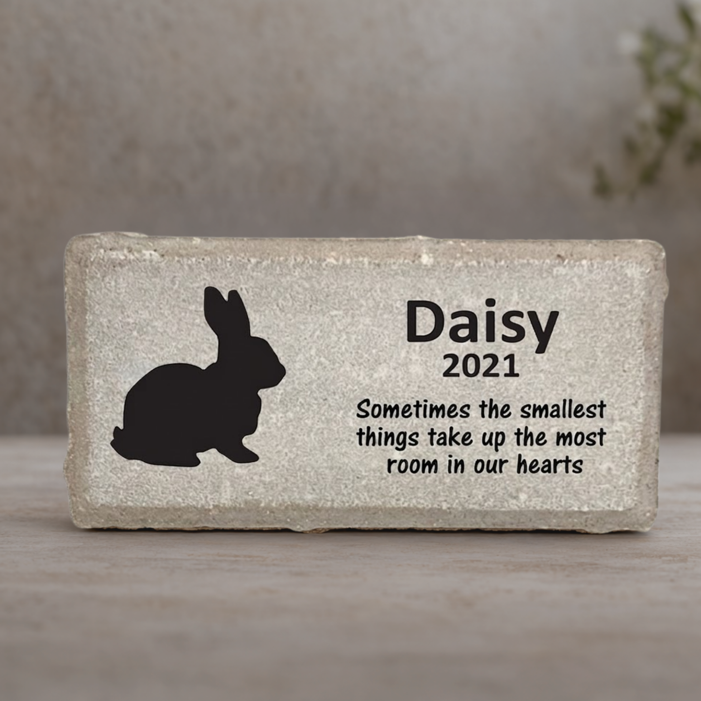 Rabbit Memorial Stone - Personalized Pet Memorial Gift