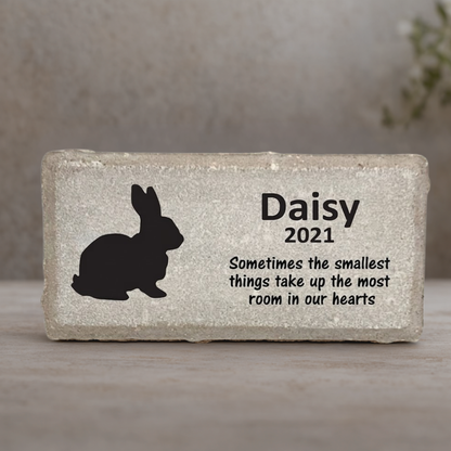 Rabbit Memorial Stone - Personalized Pet Memorial Gift