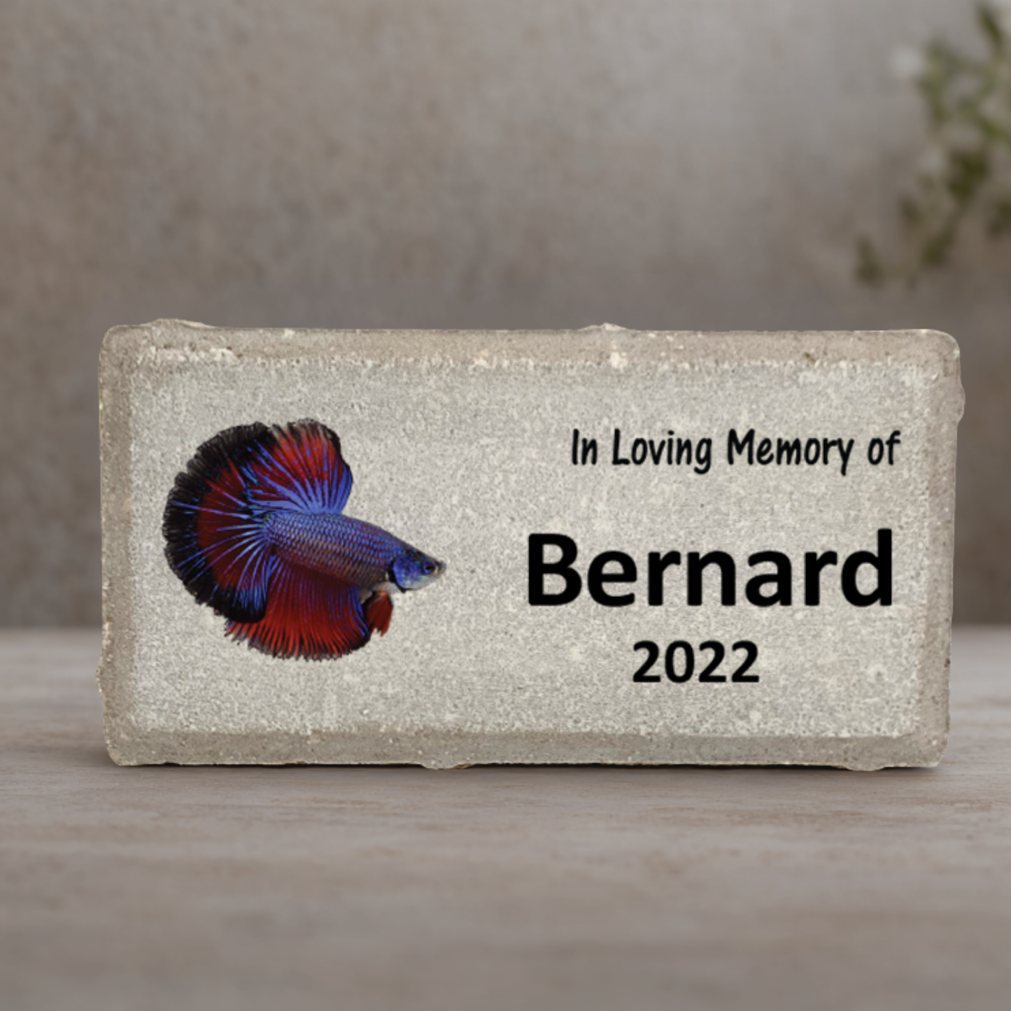 Betta Fish Memorial Stone – Custom Pet Memorial Stone