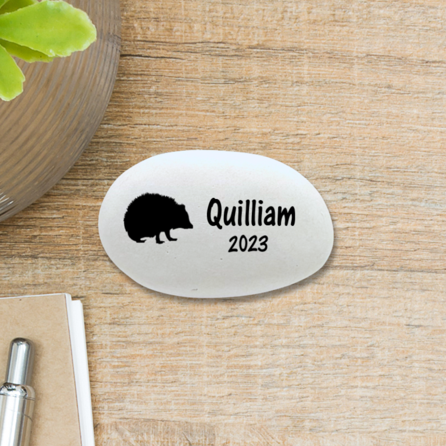 Hedgehog Memorial Stone - Personalized Pet Keepsake | Custom Indoor Memorial Gift