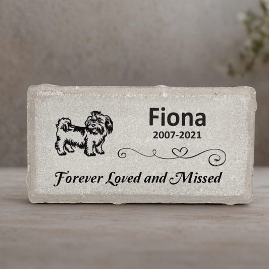 Shih Tzu Memorial Stone - Personalized Pet Memorial - Custom Stone