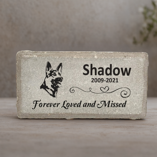 German Shepherd Memorial Stone - Custom Pet Memorial Gift