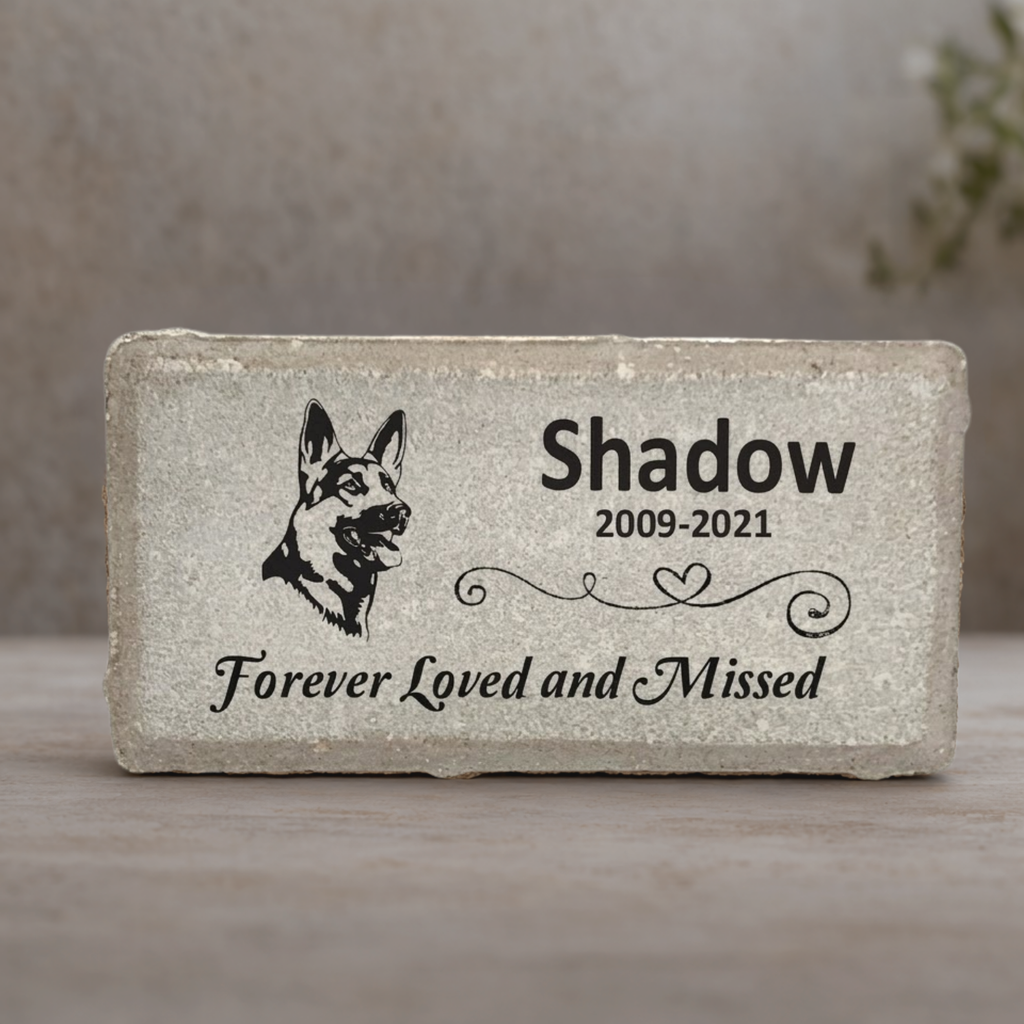 German Shepherd Memorial Stone - Custom Pet Memorial Gift