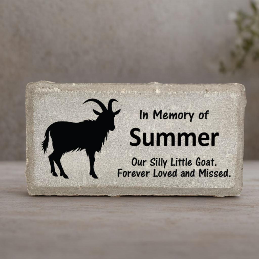Goat Memorial Stone - Personalized Custom Pet Keepsake