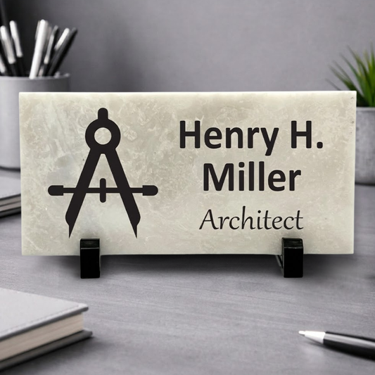 Architect Marble Desk Name Plate