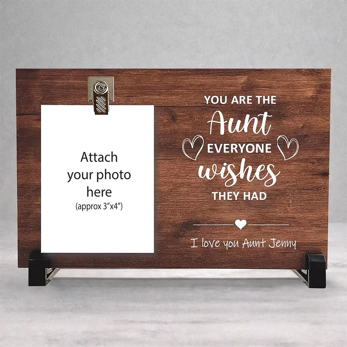 Personalized Wood Clip Photo Frame: “You Are The [Title] Everyone Wishes They Had”