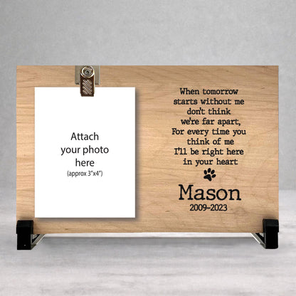 Dog Memorial Frame - Personalized Keepsake for Dog Loss | Wood Photo Gift