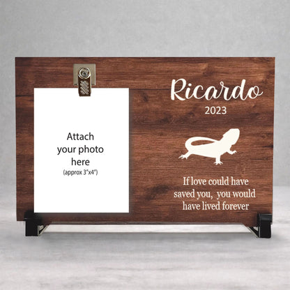 Bearded Dragon Memorial Frame - Personalized Pet Sympathy Gift & Indoor Display