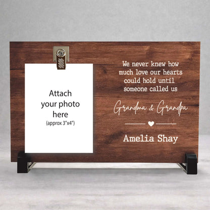 New Grandparents Frame - Personalized Wood Picture Frame Keepsake Gift