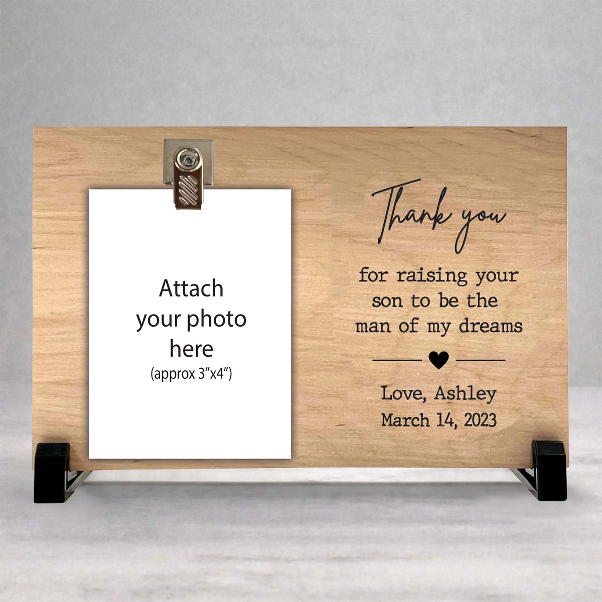 Mother of the Groom Frame - Personalized Wood Photo Frame Wedding Thank You Gift