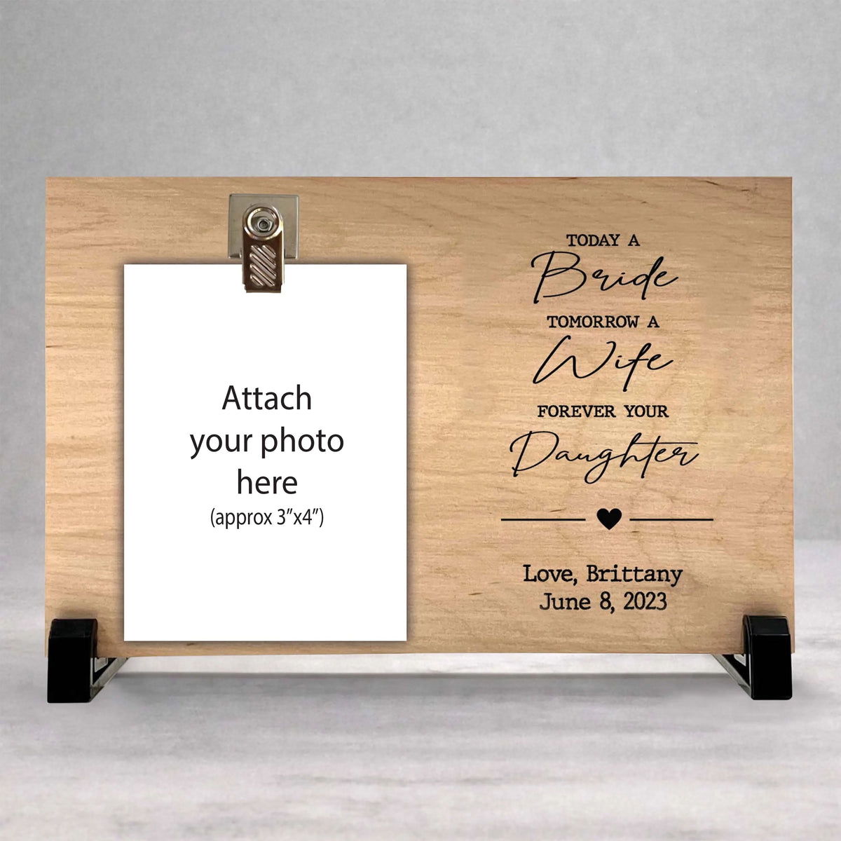 Mother of the Bride Frame - Personalized Wedding Photo Frame | Custom Wood Keepsake