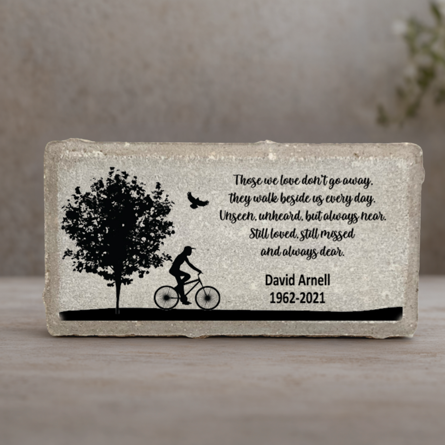 Bicycle Memorial Stone – Personalized Sympathy Gift