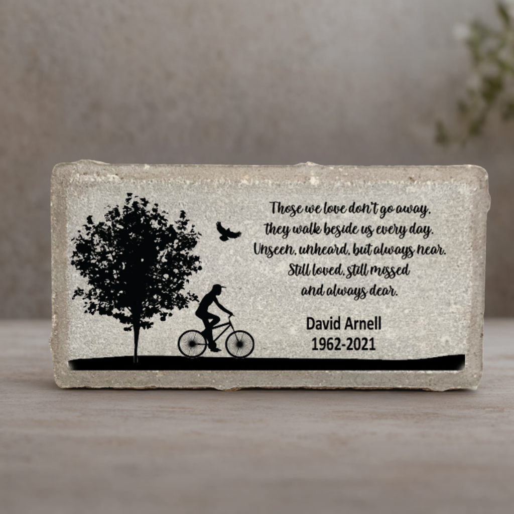 Bicycle Memorial Stone – Personalized Sympathy Gift