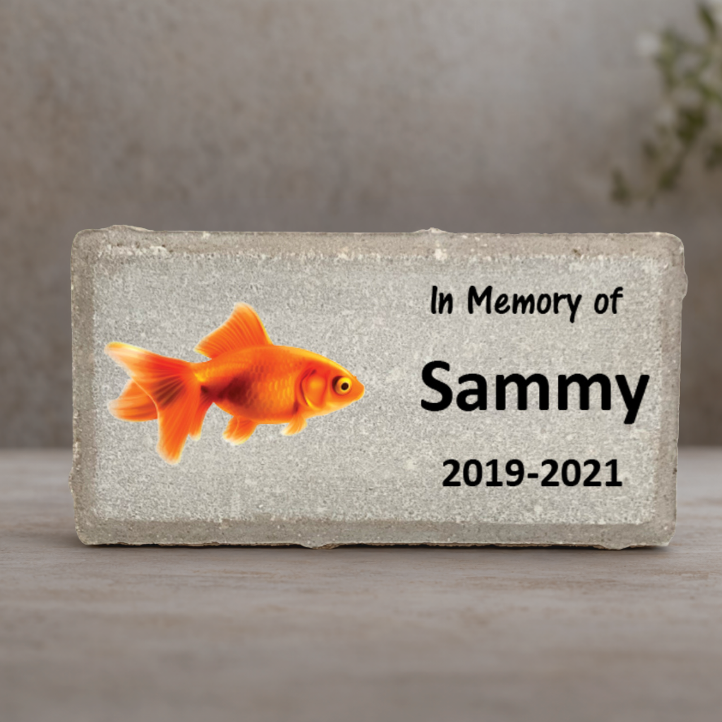 Goldfish Memorial Stone – Personalized Fish Keepsake