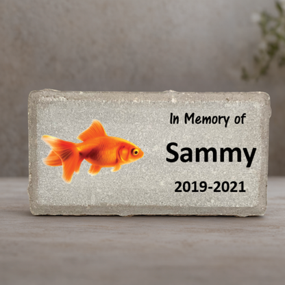Goldfish Memorial Stone – Personalized Fish Keepsake