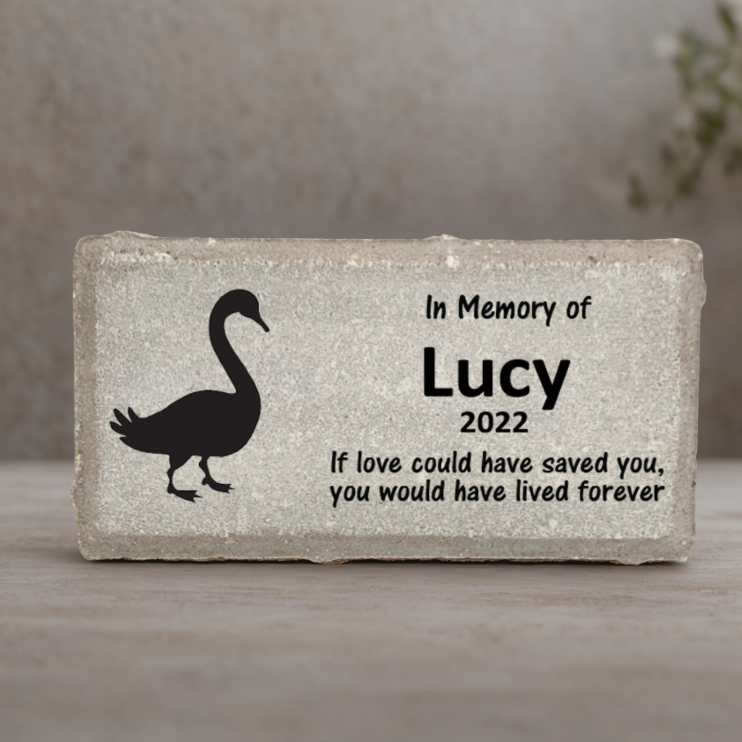 Goose Memorial Stone - Personalized Pet Loss Gift