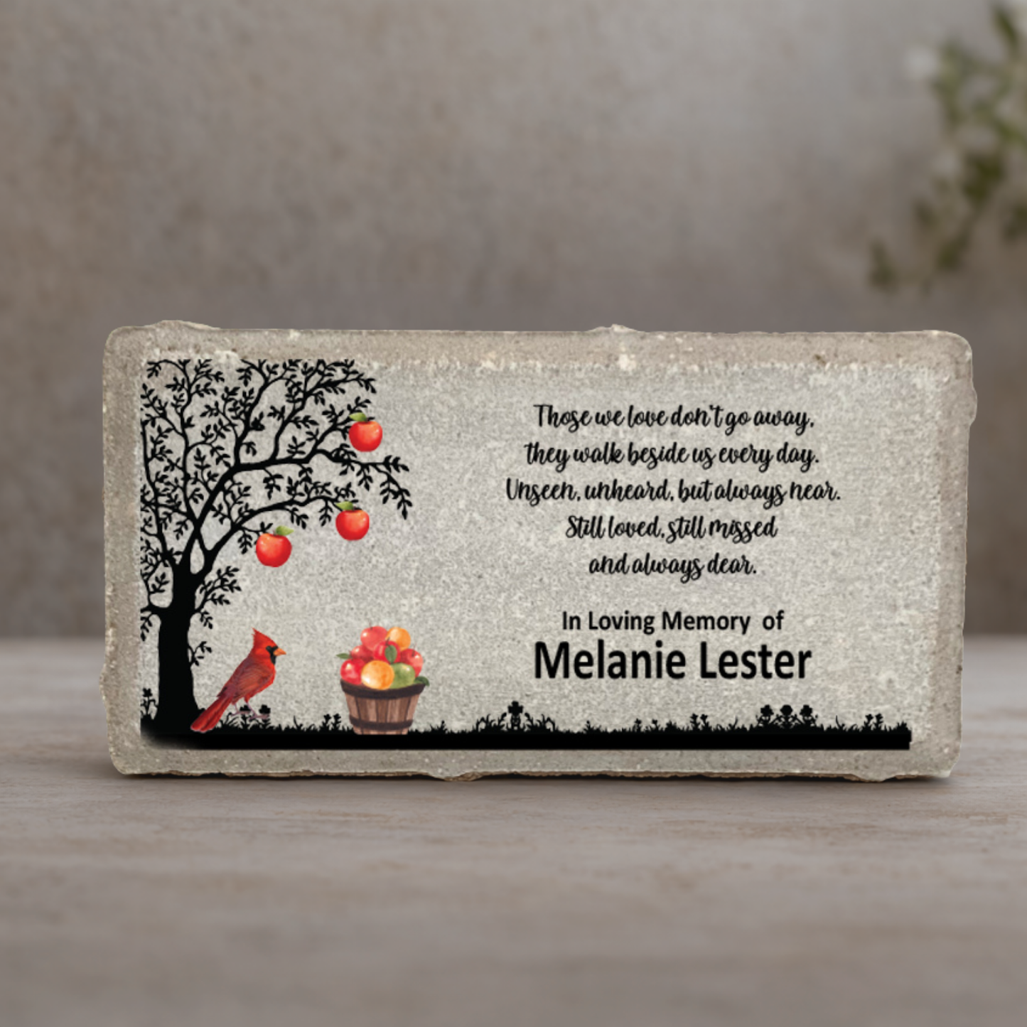 Personalized Memorial Stone - Custom Apple Tree Memorial Gift