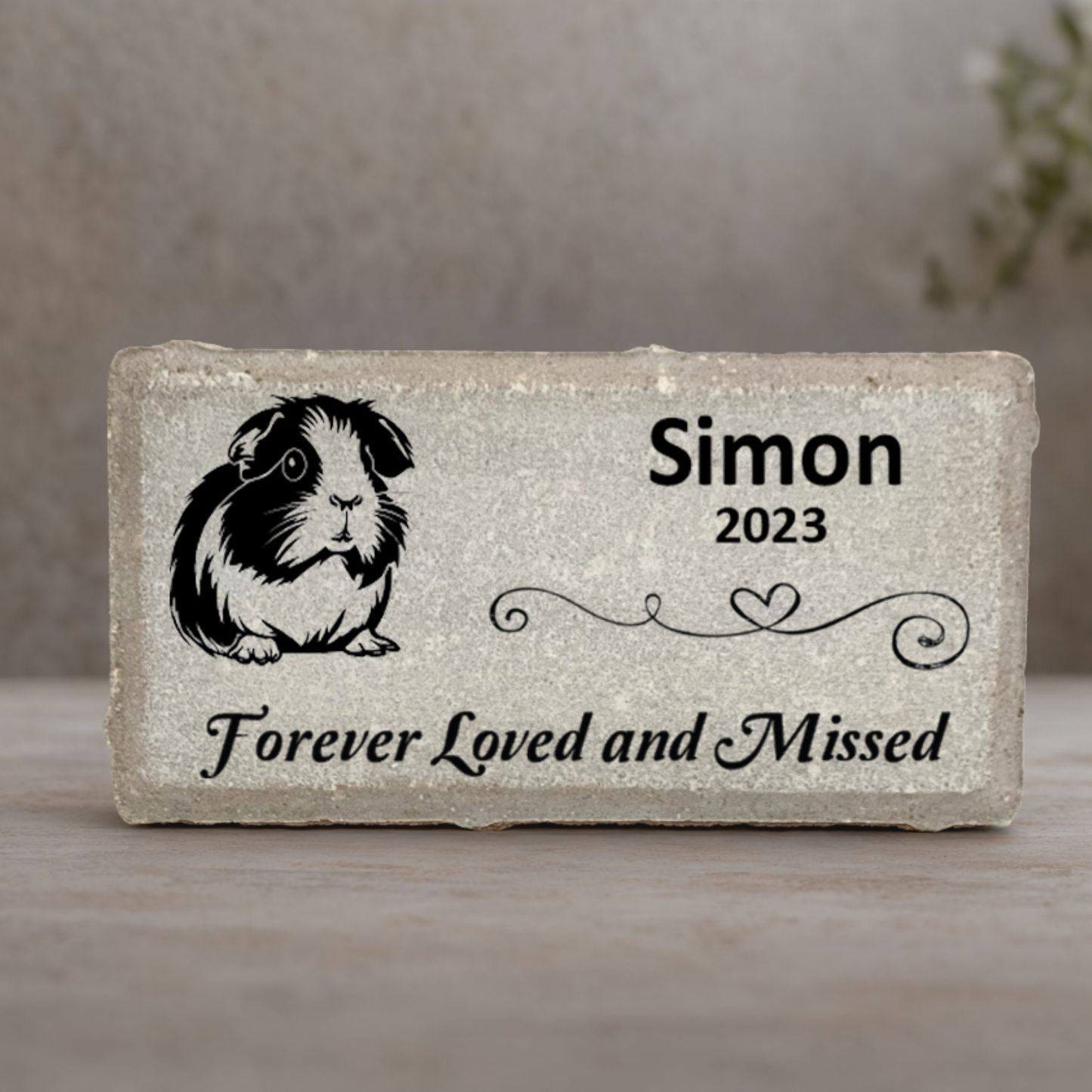 Guinea Pig Memorial Stone - Personalized Pet Memorial Garden Stone - Sympathy Gift
