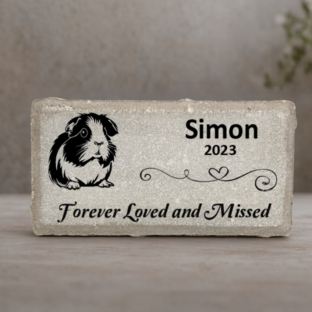 Guinea Pig Memorial Stone - Personalized Pet Memorial Garden Stone - Sympathy Gift