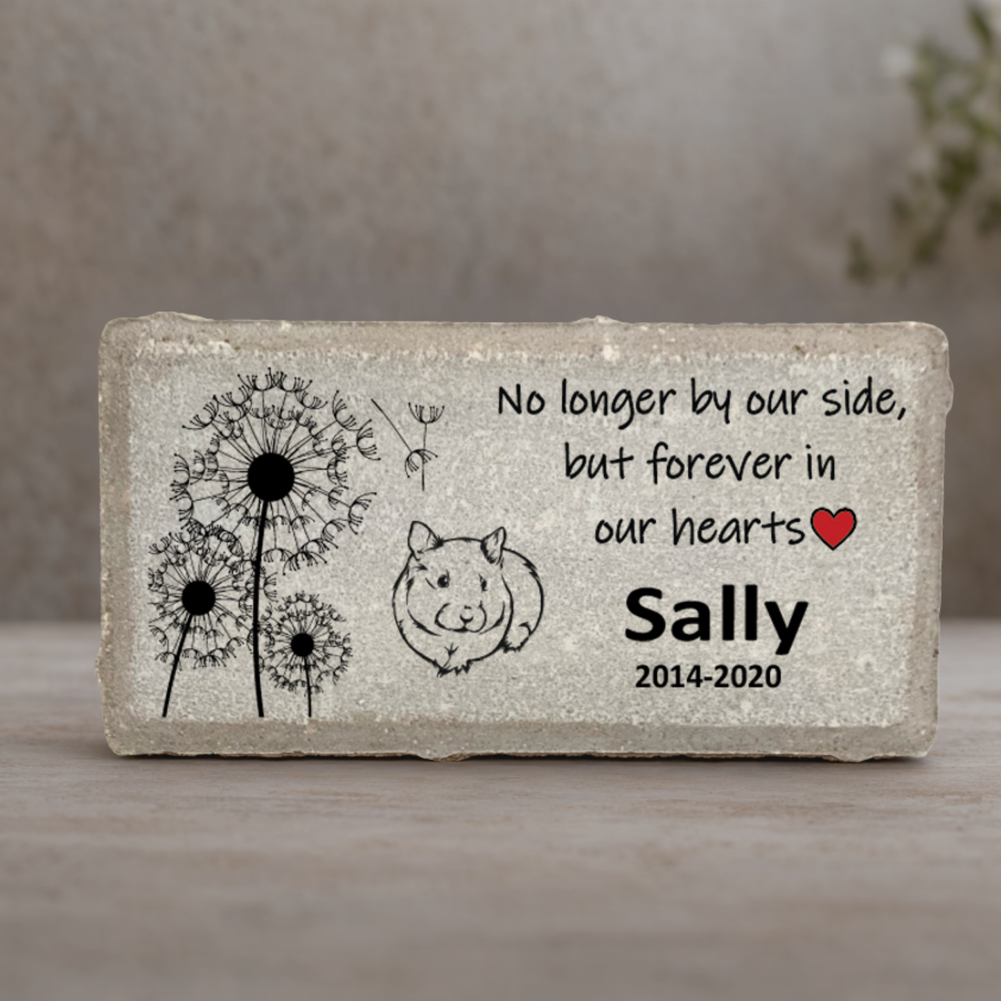 Guinea Pig Memorial - Personalized Pet Memorial Stone | Sympathy Gift