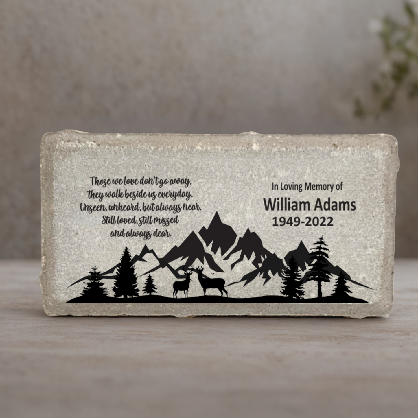 Hunter Memorial Stone – Personalized  Remembrance Stone