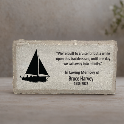 Sailor Memorial Stone – Personalized Remembrance Stone for Garden & Indoor Use