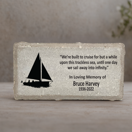 Sailor Memorial Stone – Personalized Remembrance Stone for Garden & Indoor Use