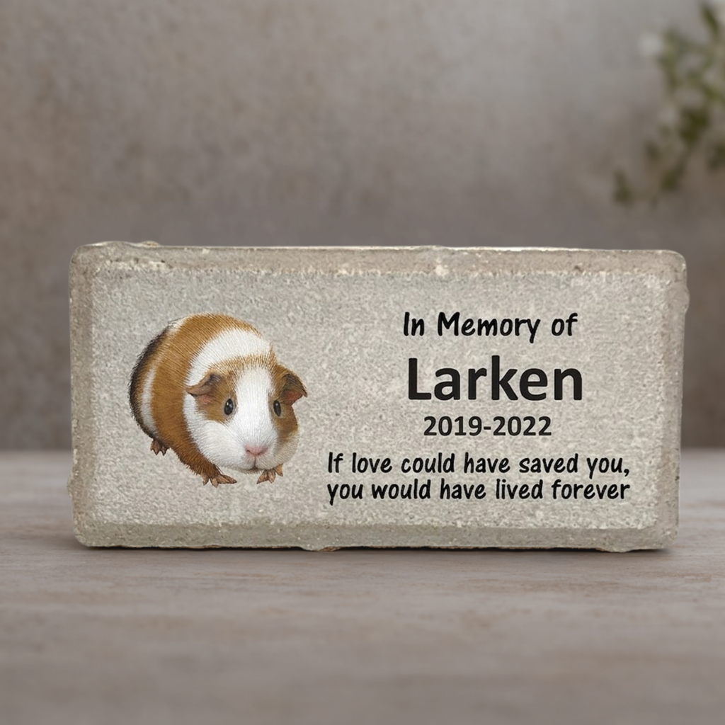 Guinea Pig Memorial Stone - Personalized Pet Keepsake | Custom Sympathy Gift