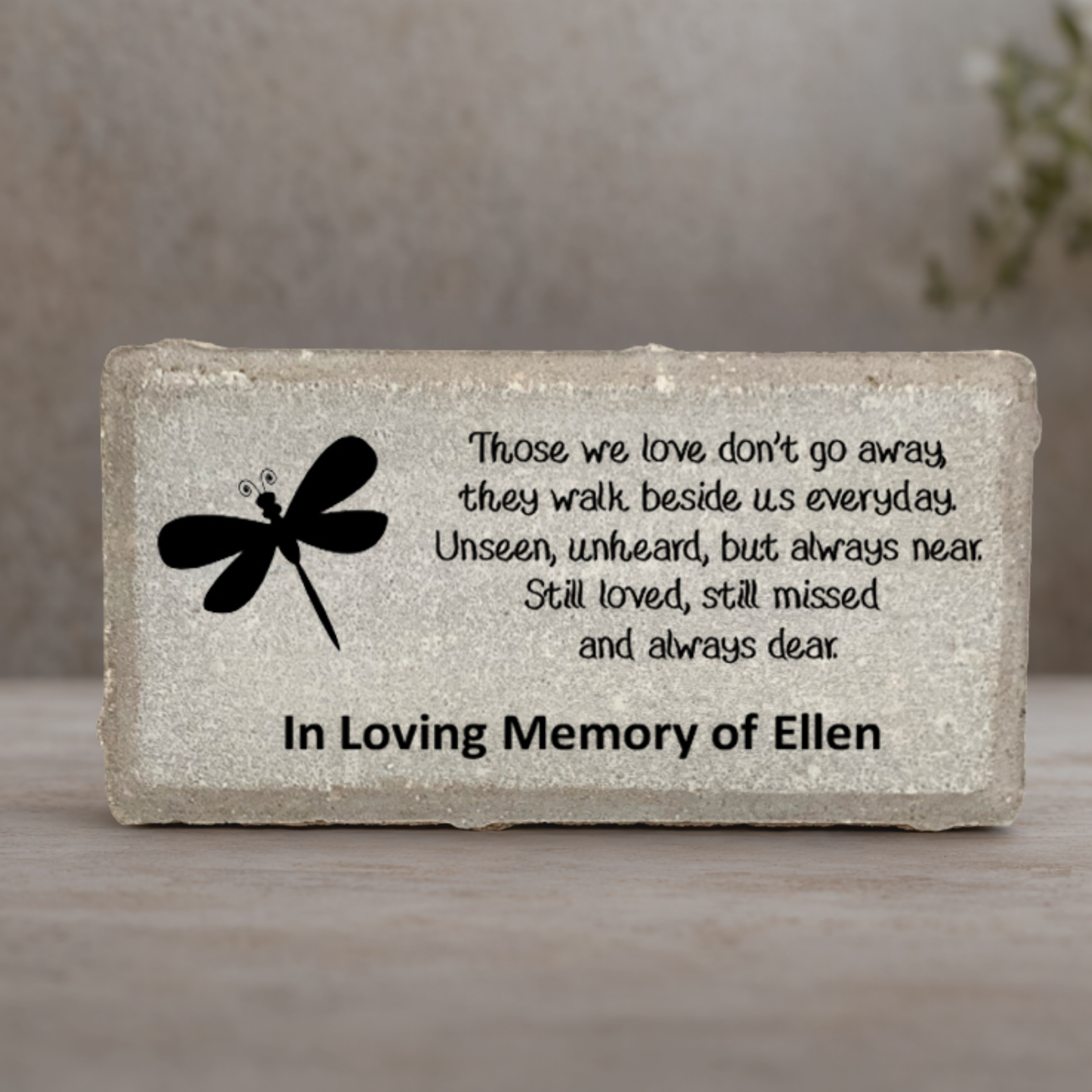 Dragonfly Memorial Stone – Personalized Custom Remembrance Plaque Gift