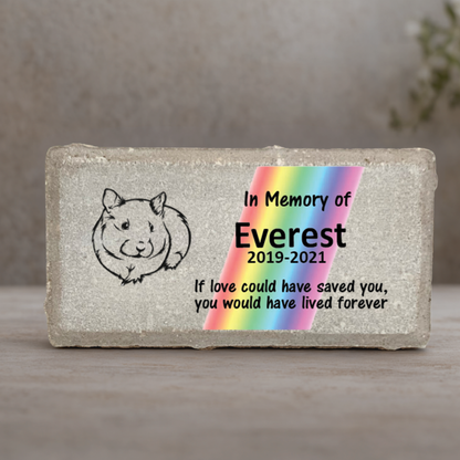 Guinea Pig Memorial Stone – Personalized Rainbow Bridge Pet Sympathy Gift