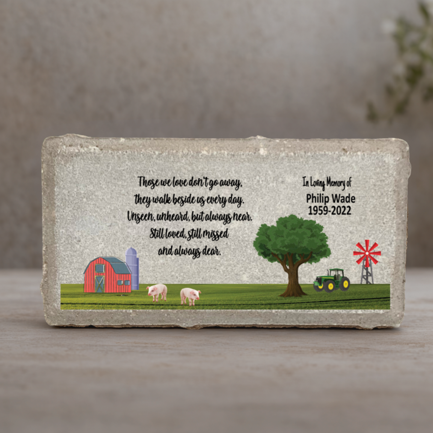 Memorial Stone | Custom Farm Memorial - Sympathy & Bereavement Gift
