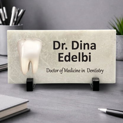 Dentist Marble Desk Name Plate