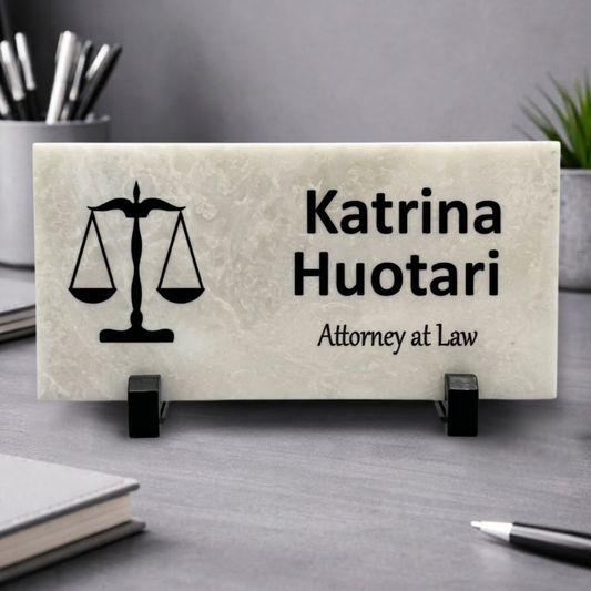 Attorney Marble Desk Name Plate